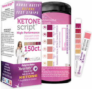 Nurse Hatty - Keto Strips 150count - New & Improved - U.S.A. Made - High Performance - Perfect for Ketogenic, Low Carb, Atkins & Paleo Diets - Urine Ketone Test 150ct.